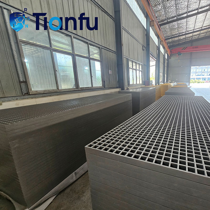 Fiberglass FRP GRP Grating Trench Cover Walkway Lid FRP Cover Molded