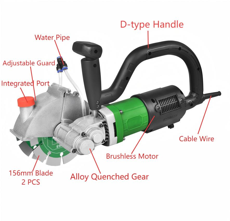 Multiple Saw Blades Slotting Wall Cutter Groove Machine Concrete Wall Chaser