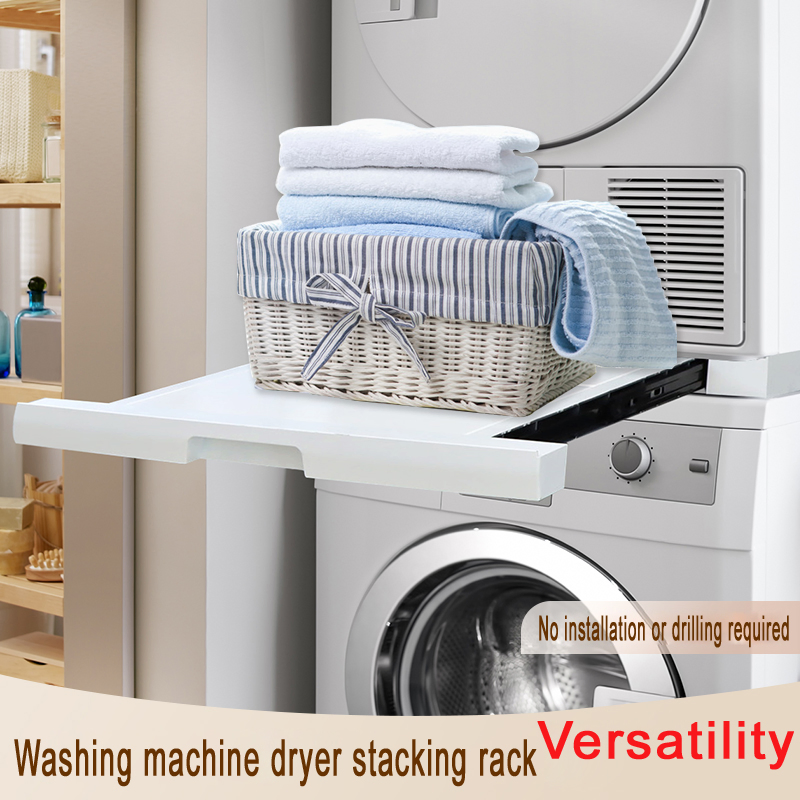 Washing Machine Dryer Connection Frame, Pull-out Folding Board, Invisible Clothes Hanger, Middle Partition, Washing and Drying Set, Stacking Bracket