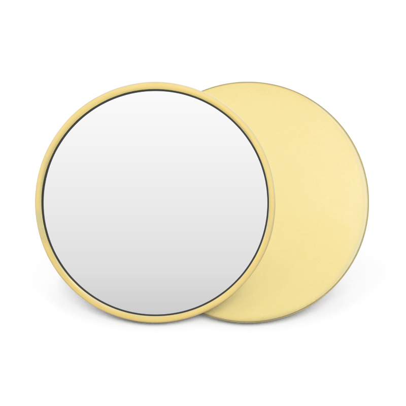 Factory Wholesale Small Metal Makeup Mirror Luxury Mini Hand Gold Personal UV Printing Sublimation Blank Custom Design Makeup Mirror