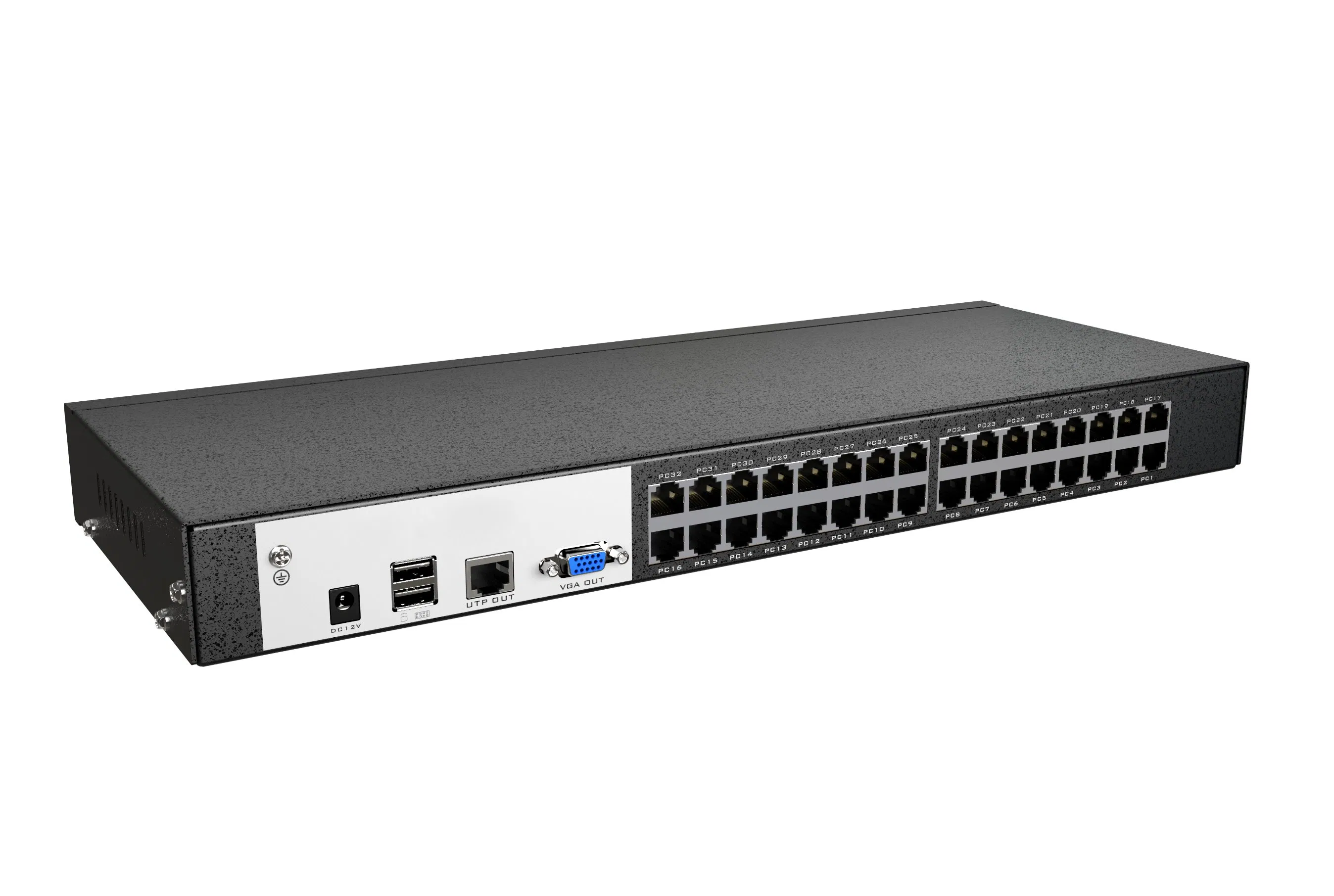 32-портовый KVM-коммутатор Caratar по Ethernet с адаптерами VGA-RJ45
