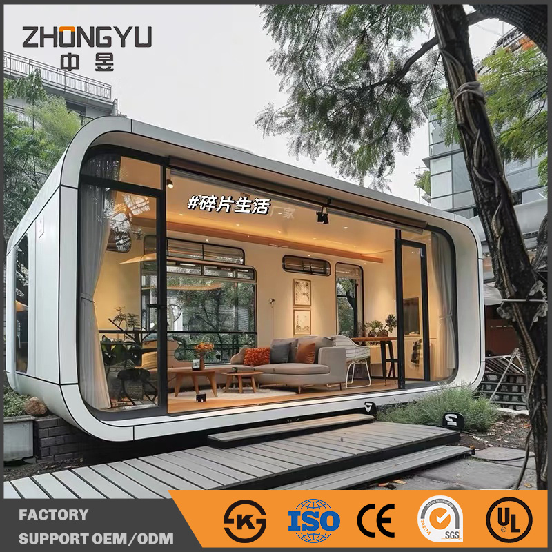 Premium Apple House Full Function Living Space Integrated Bathroom Kitchen Bedroom Modular Residential Solution Prefabricated Cabin