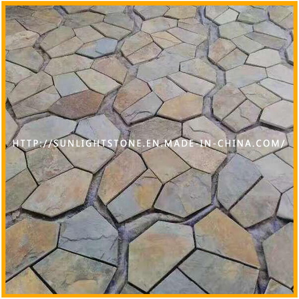 Exterior Natural Stone Pavement Rustic/Rusty Slate Walkway Flagstone for Garden