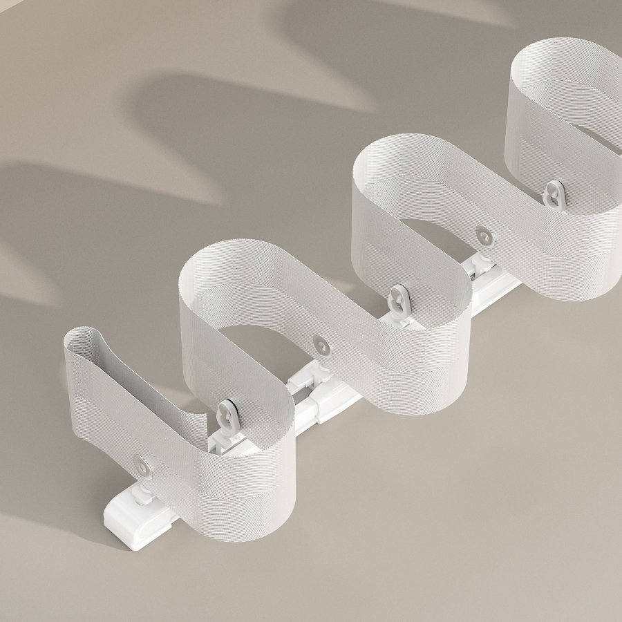 Modern Snake S-Wave Complete Ceiling Track with Accessories Extendable Track Rail