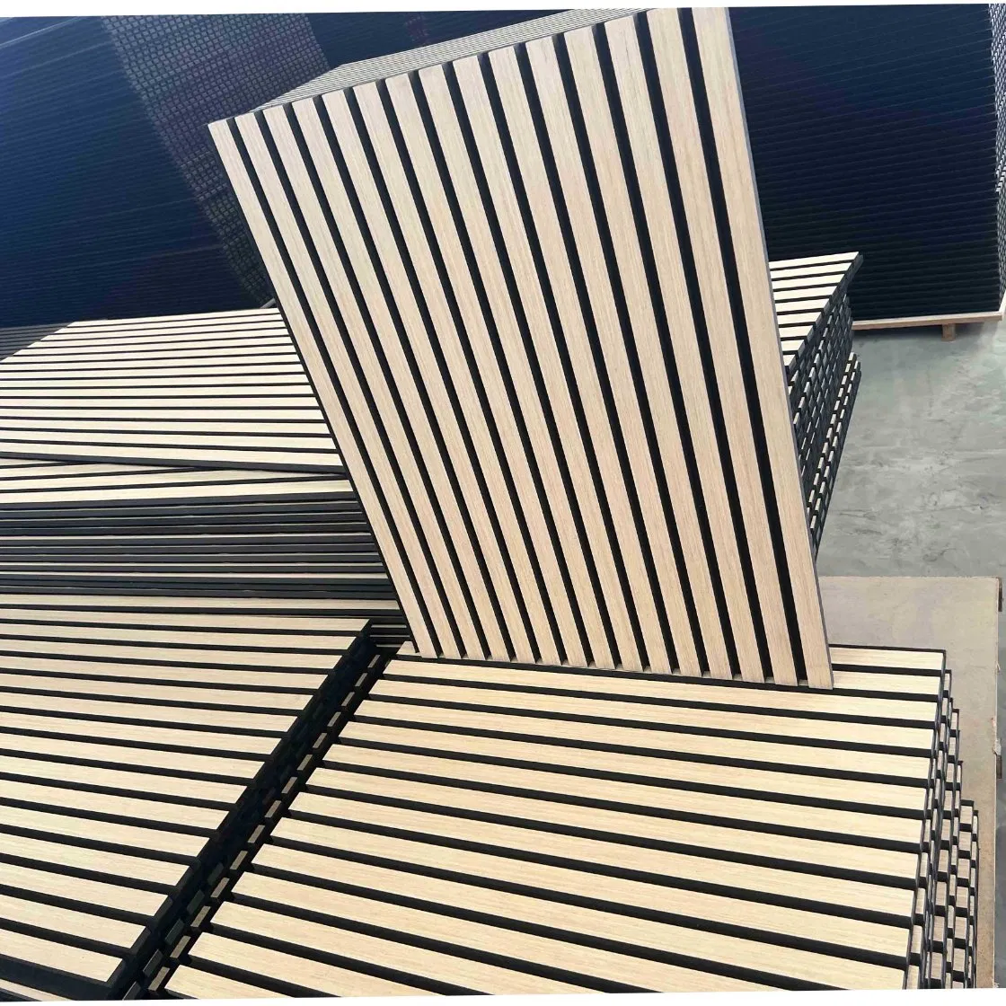 Modern Acoustic Anti Sound Absorption Proofing Wooden Design Wood Slat