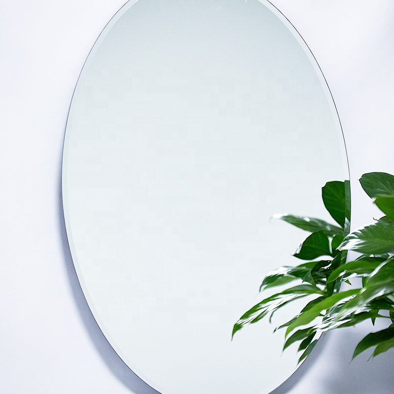 Oval Round Arch Shape CNC Cut Aluminum Silver Mirror for Wall Hanging
