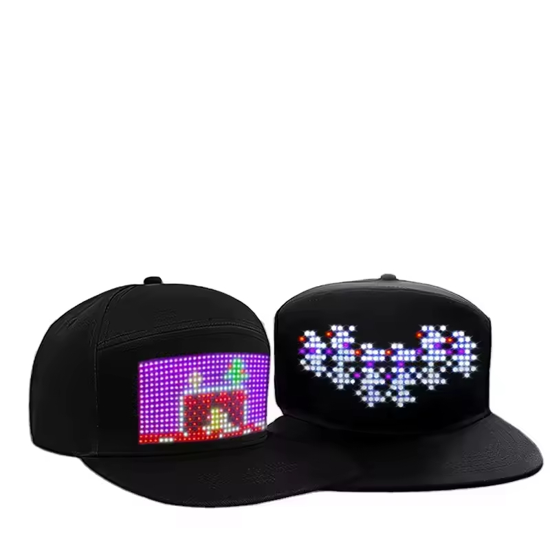 Cheap Price Customizable Logo Waterproof Caps LED Scrolling Unisex Hat