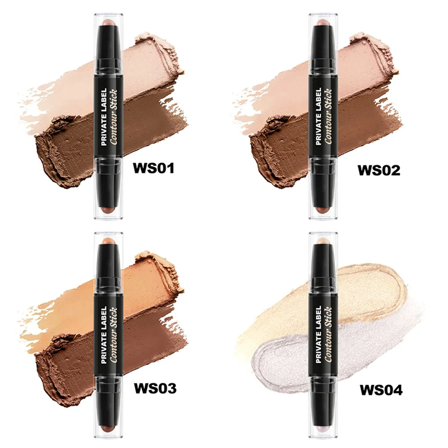 Contour Stick Customize Logo Double-Ended 3D Face Makeup Creamy Highlighter in Stock