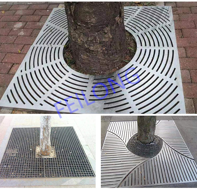 201 304 Stainless Steel Tree Protection Defender Tree Grilles and Gratings 150*150cm