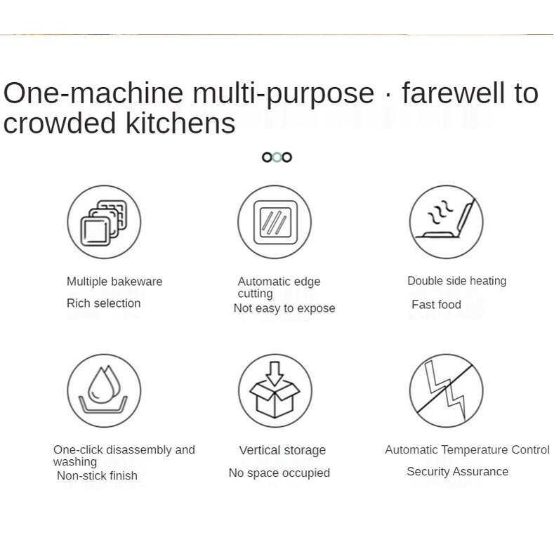 Food Waffle Household Small Multi-Functional Toasted Bread Sand Breakfast Machine Sandwich Maker