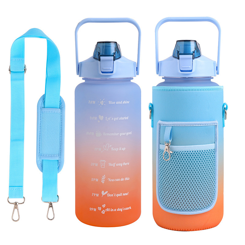 Large Capacity 2L BPA Free Cloth Outdoor Sports Portable Water Bottle Drinkware with Card Storage