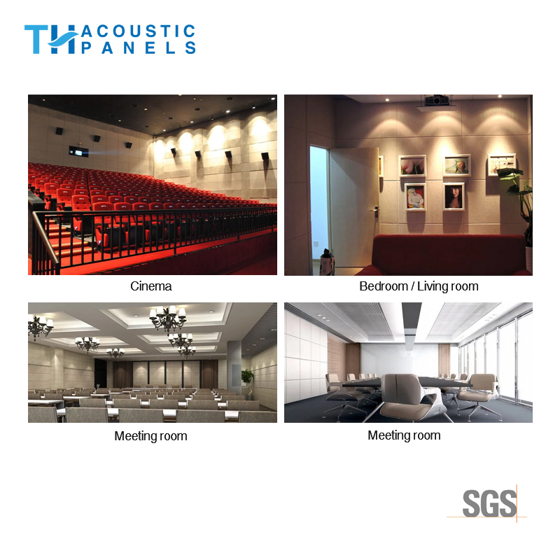 12mm Water Proofing Polyester Fiber Decorative Acoustic Panel for Cinema