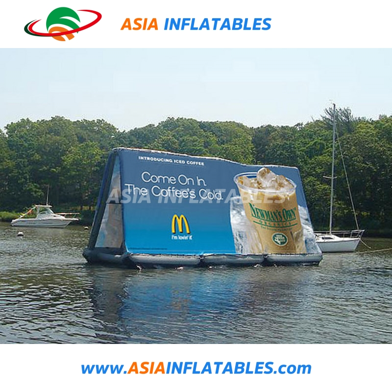 Inflatable Floating Water Billboard, Floating Inflatable Billboard for Adversing