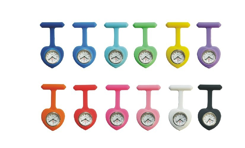 Custom Logo Pocket Watch Portable Silicone Digital Clip-on Silicone Pocket Nurse Watch