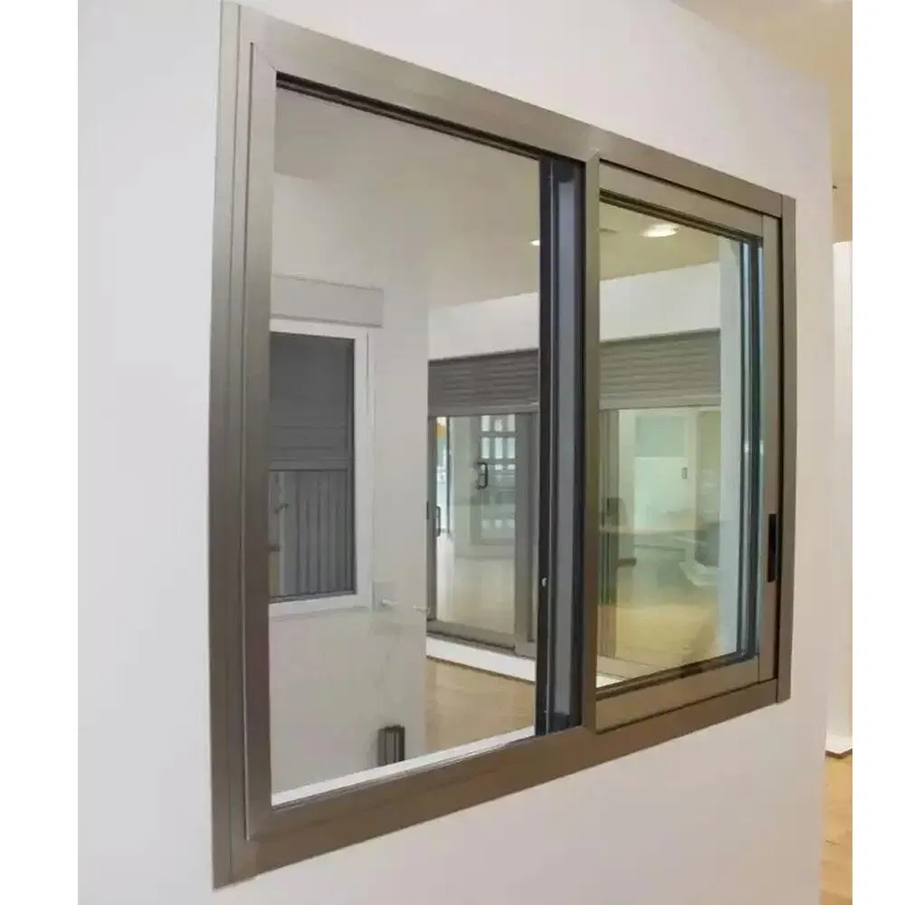 Factory American Style Custom PVC Aluminium Sliding Window with Inside Grill Anti-Theft and Sound Insulation Window