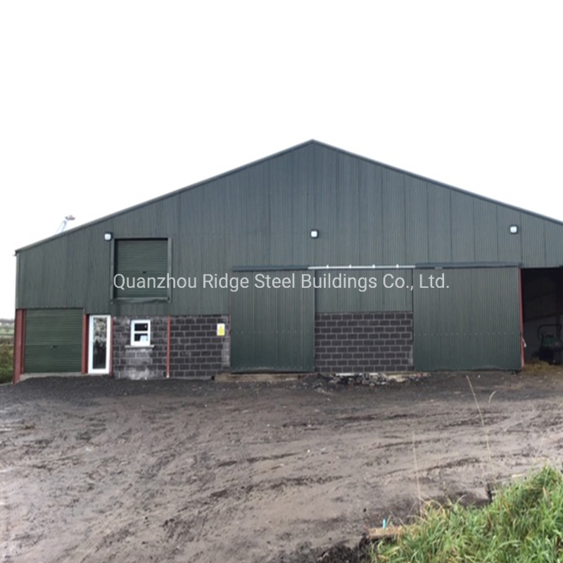 Prefab Light Seismic Brace Steel Structure Industrial Agricultural Farm Shed