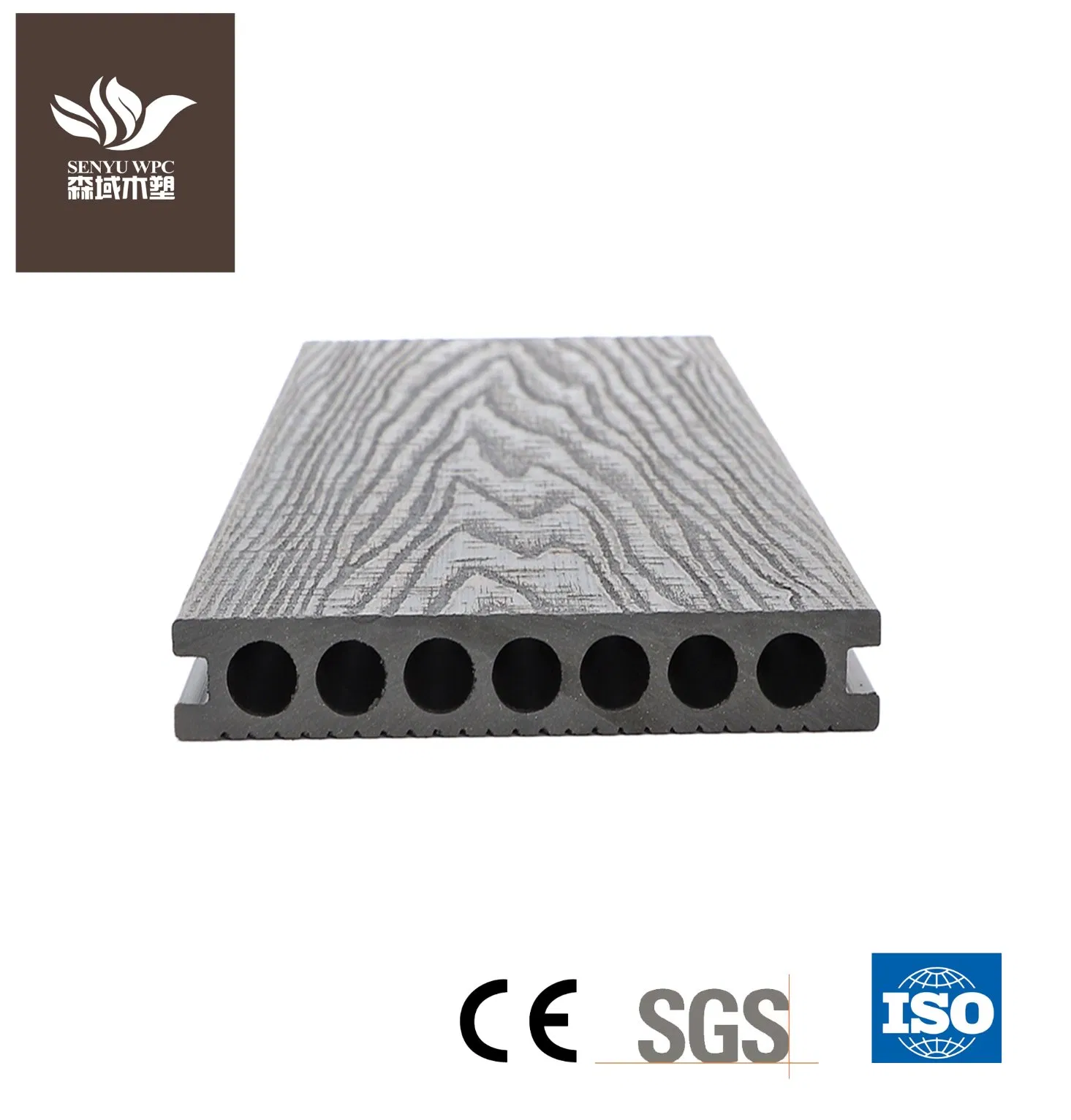 WPC Board Wood Grain Wood Flooring Plastic Composite Decking