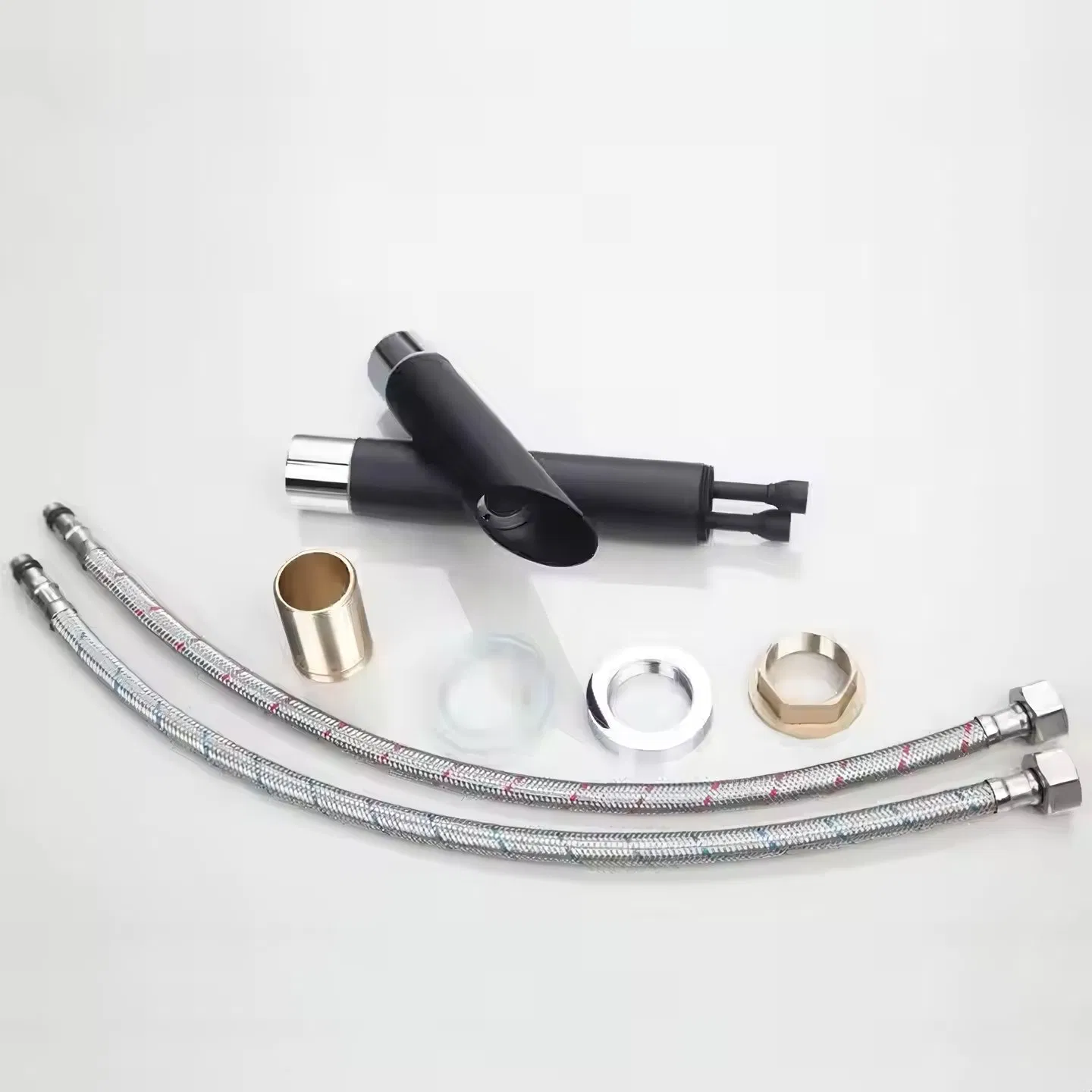 Смеситель для раковины черный латунный керамический