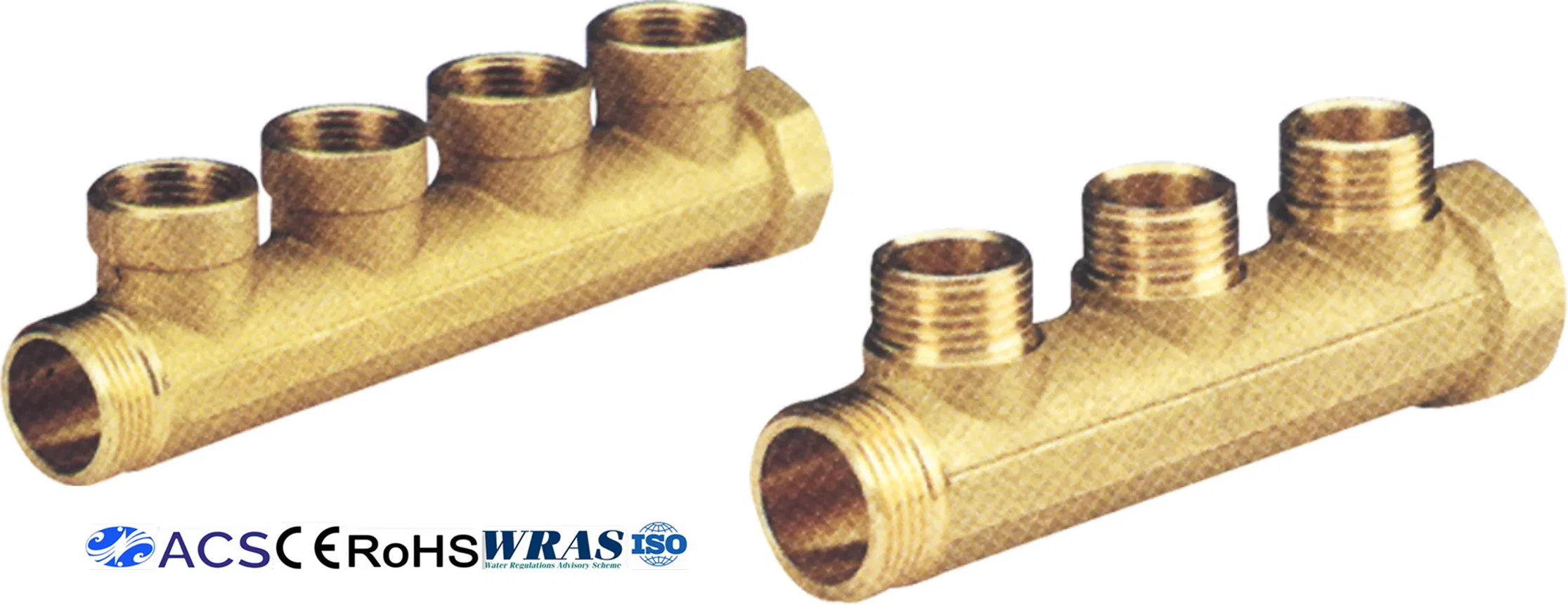 Sand Brass 2~8 Ways Manfiold for Heating