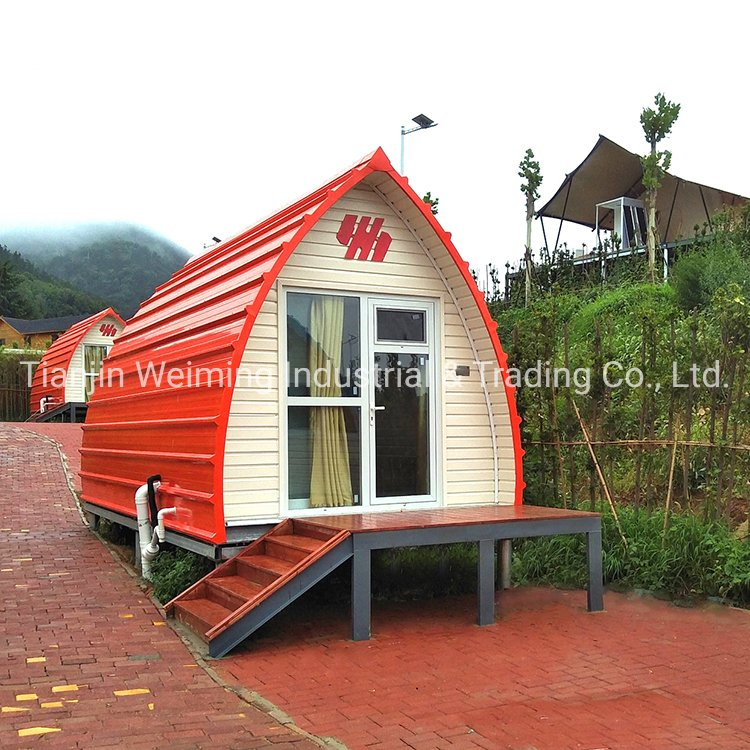 WMCP001 luxury modular prefabricated house steel camping pod tiny home for living