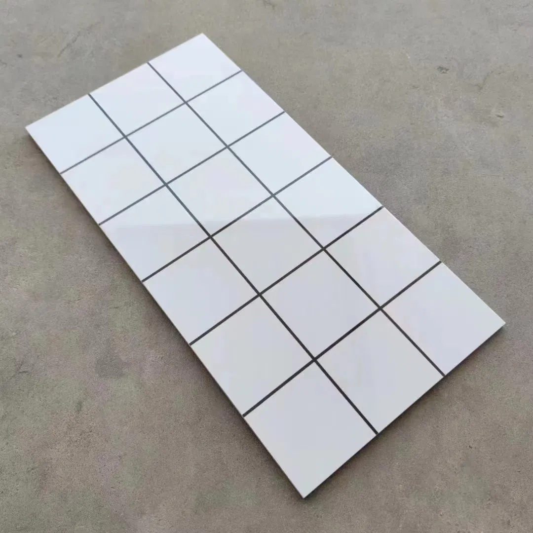 White Small Square Ceramic Wall Tiles, Small-Sized Interior Wall Tiles