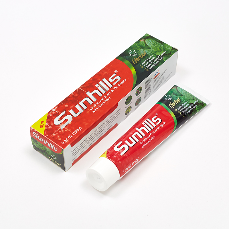 OEM Private Label Calcium and Fluoride Anti Cavity Strengthens Teeth Herbal Mint Flavored Toothpaste