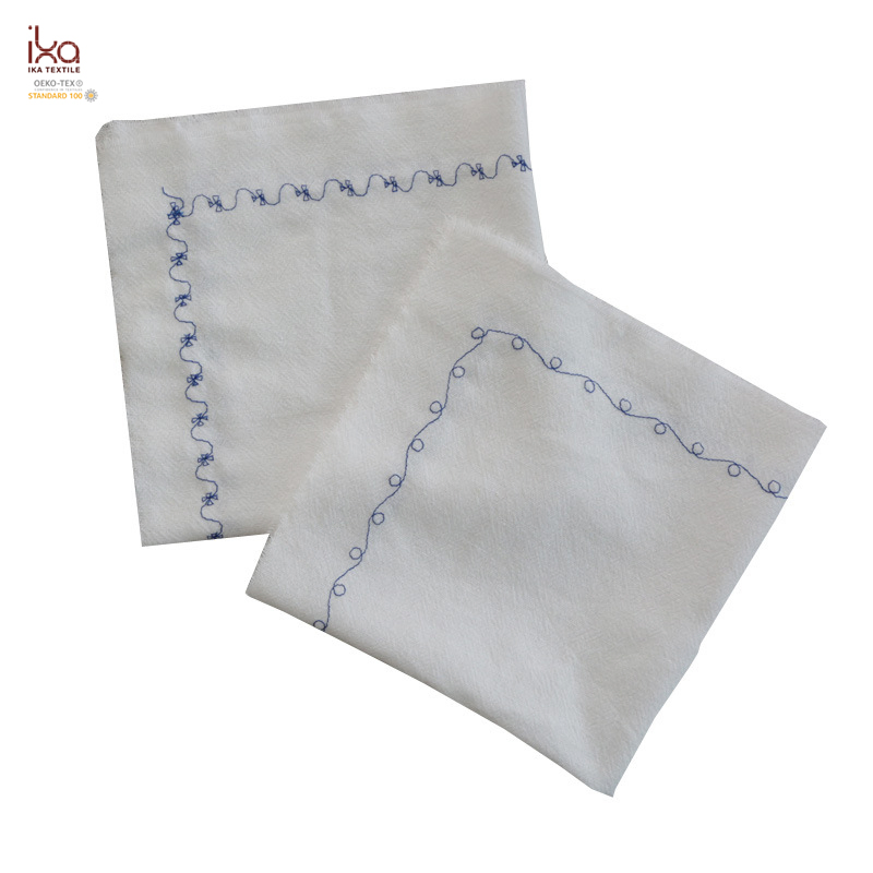 Flower Luxury Coffee Dinner Home Fabric Wedding Wholesale Indoor Outdoor Christmas Decoration Factory Embroidered Fringe Cotton Linen Table Place Mat