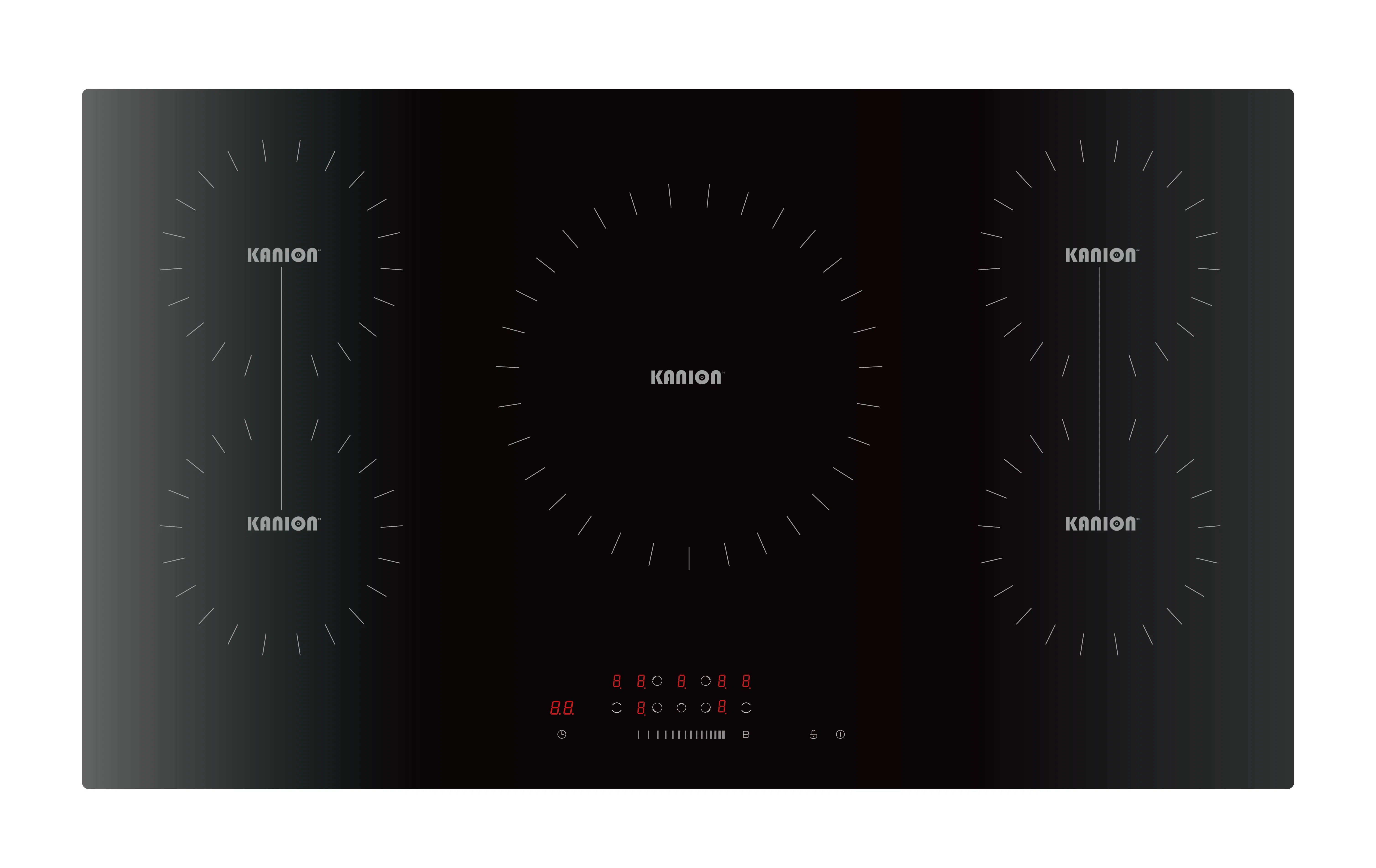 New Design Home Kitchen Appliance Built-in 5 Burners Stove Electric Induction Infrared Ceramic Cooker Hob Dual Ring