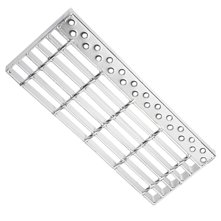 T6 Abrasive Nosing Steel Stair Tread Grating