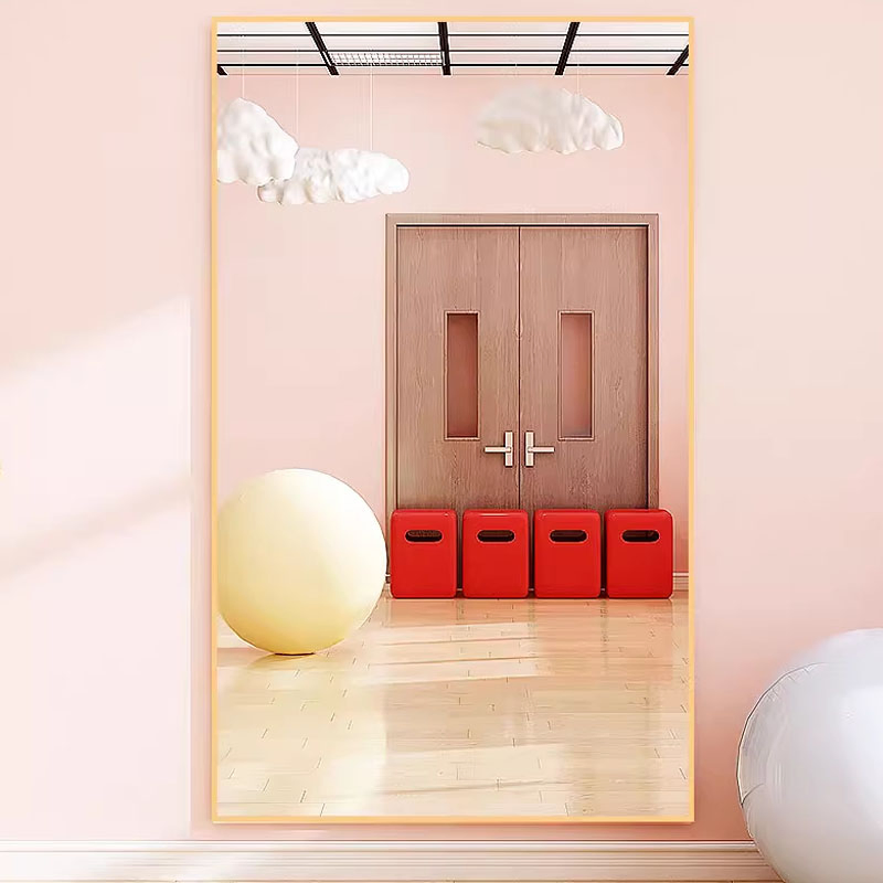 Large Anti-Explosion Dressing Mirror Aluminium Framed Oversize Free Standing Floor Full Length Mirror