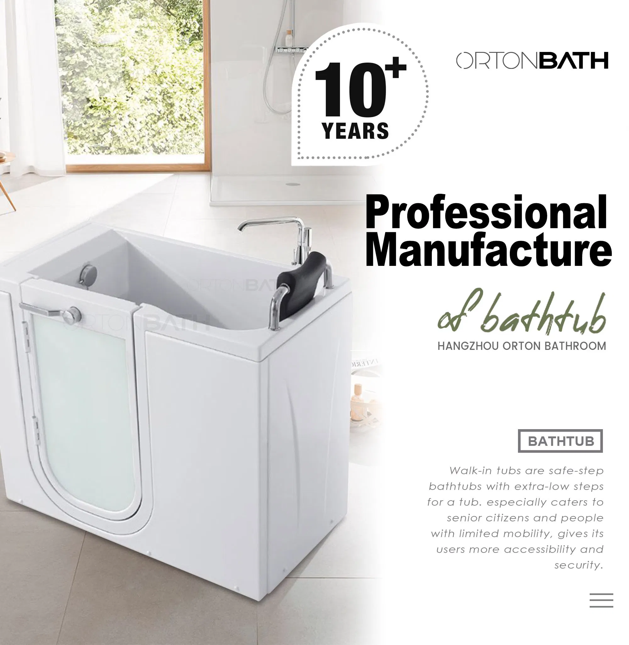 Ванна Ortonbath с дверцей, белая
