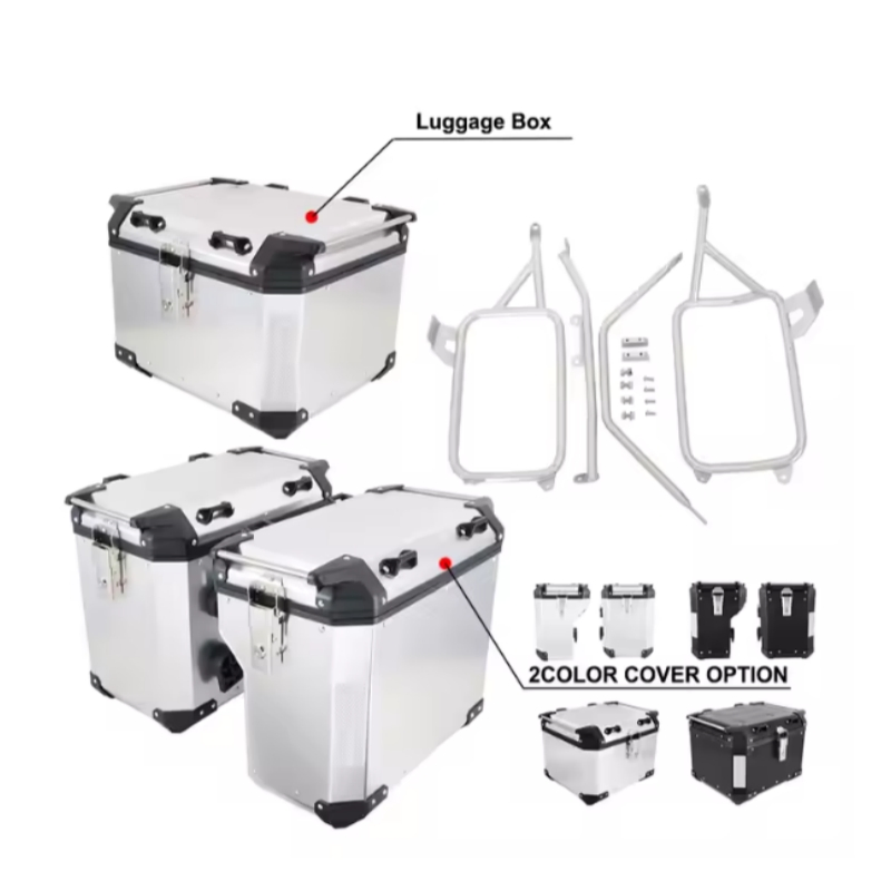 Боковые кофры Tail Box из алюминиевого сплава для Honda CRF1000 (комплект: верхний, левый, правый + крепления)