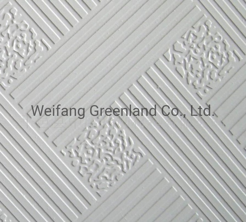 7.0mm/7.5mm/9.0mm PVC Laminated Gypsum Ceiling Tiles/PVC Gypsum False Ceiling with Aluminum Foil