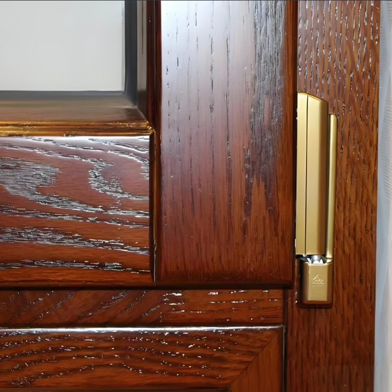 modern Design Double Glazed Grills Design Aluminum Solid Wood Window and Door