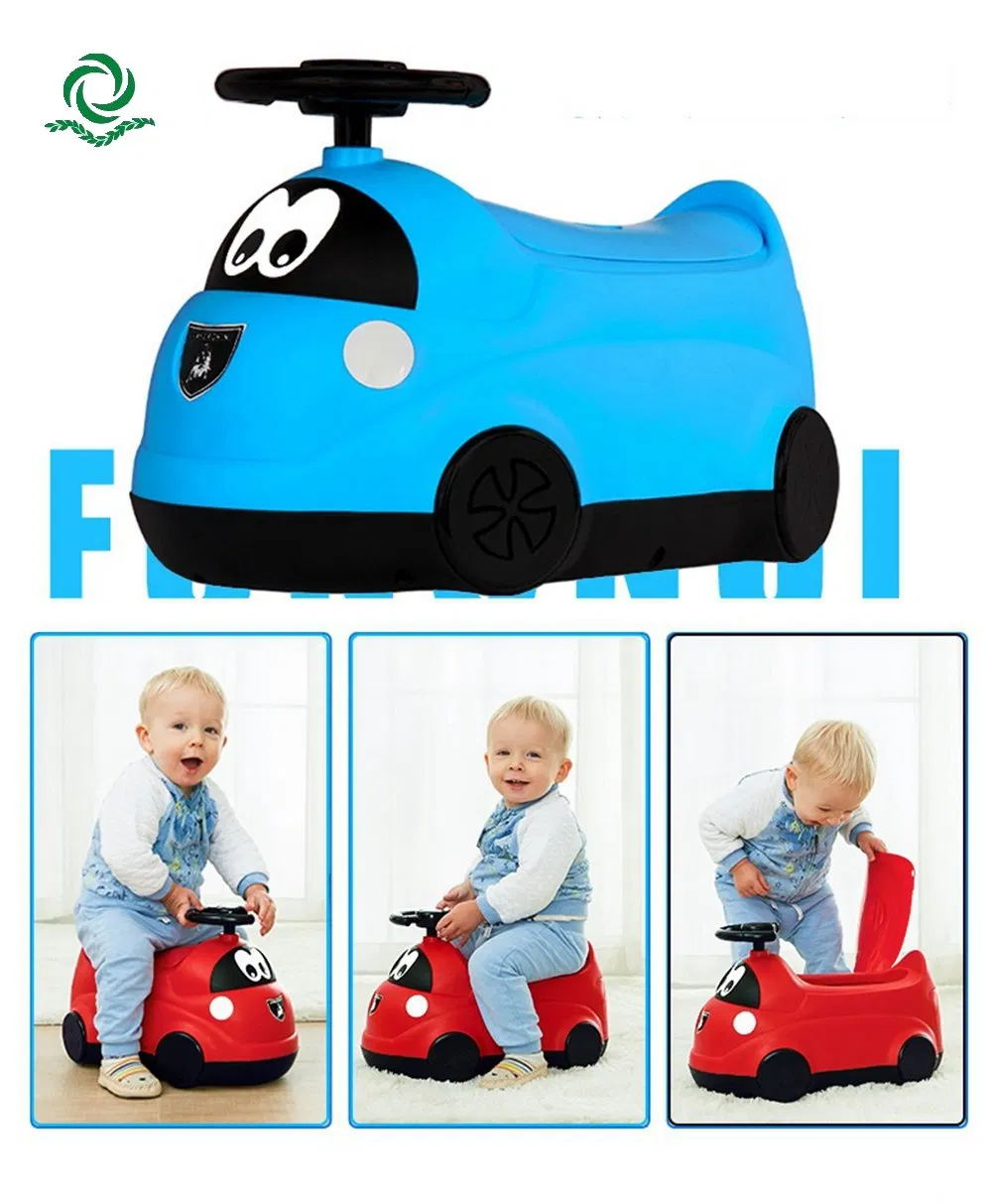 Carton Portable Plastic Child Toilet Training Potty Toy Chair Closestool with Dismountable Wheels