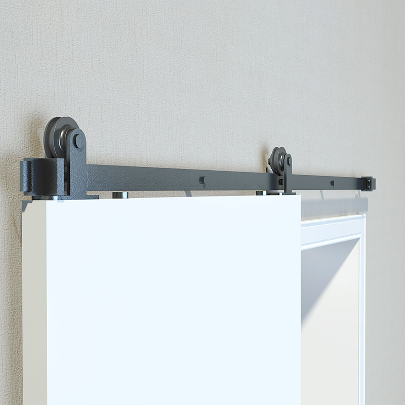 T Shape Simple Assembly British Barn Door with Sliding Door Hardware Kit for Solid Wood Sliding Door Double Surfaces