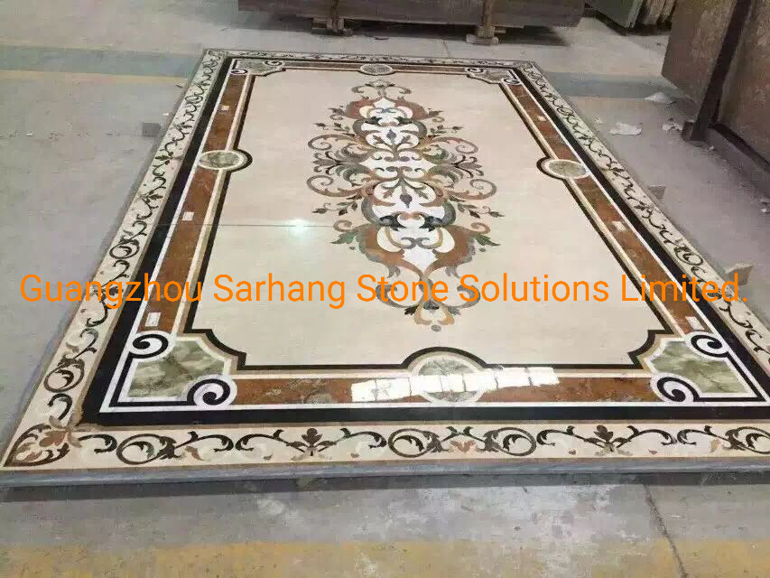 Rectangle Shape Simple Design Marble Inlay/Medallion Floor Tiles for Corridor/Hallway in Home/Villa/Hotel
