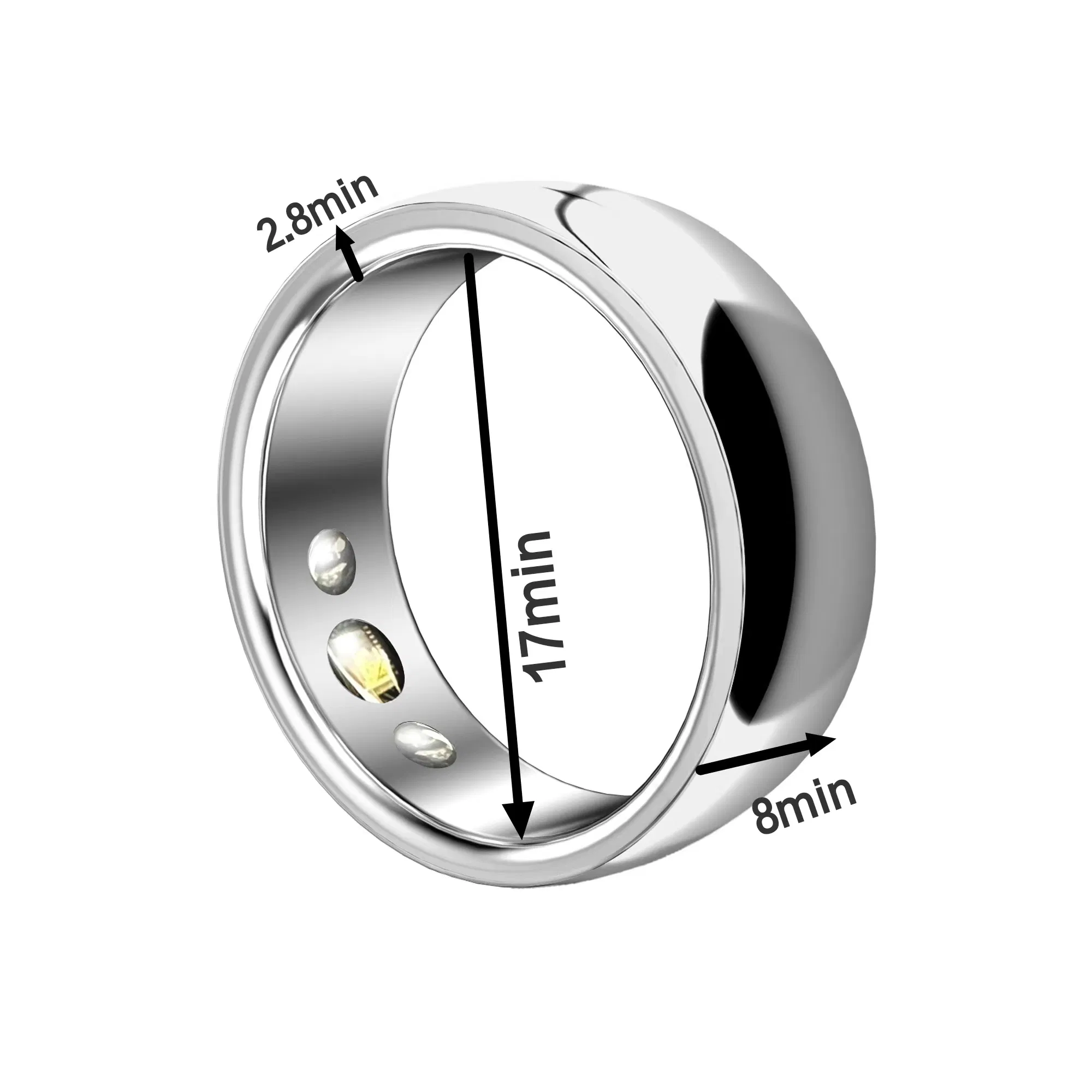 Умное кольцо для здоровья с зарядкой от солнца и Bluetooth