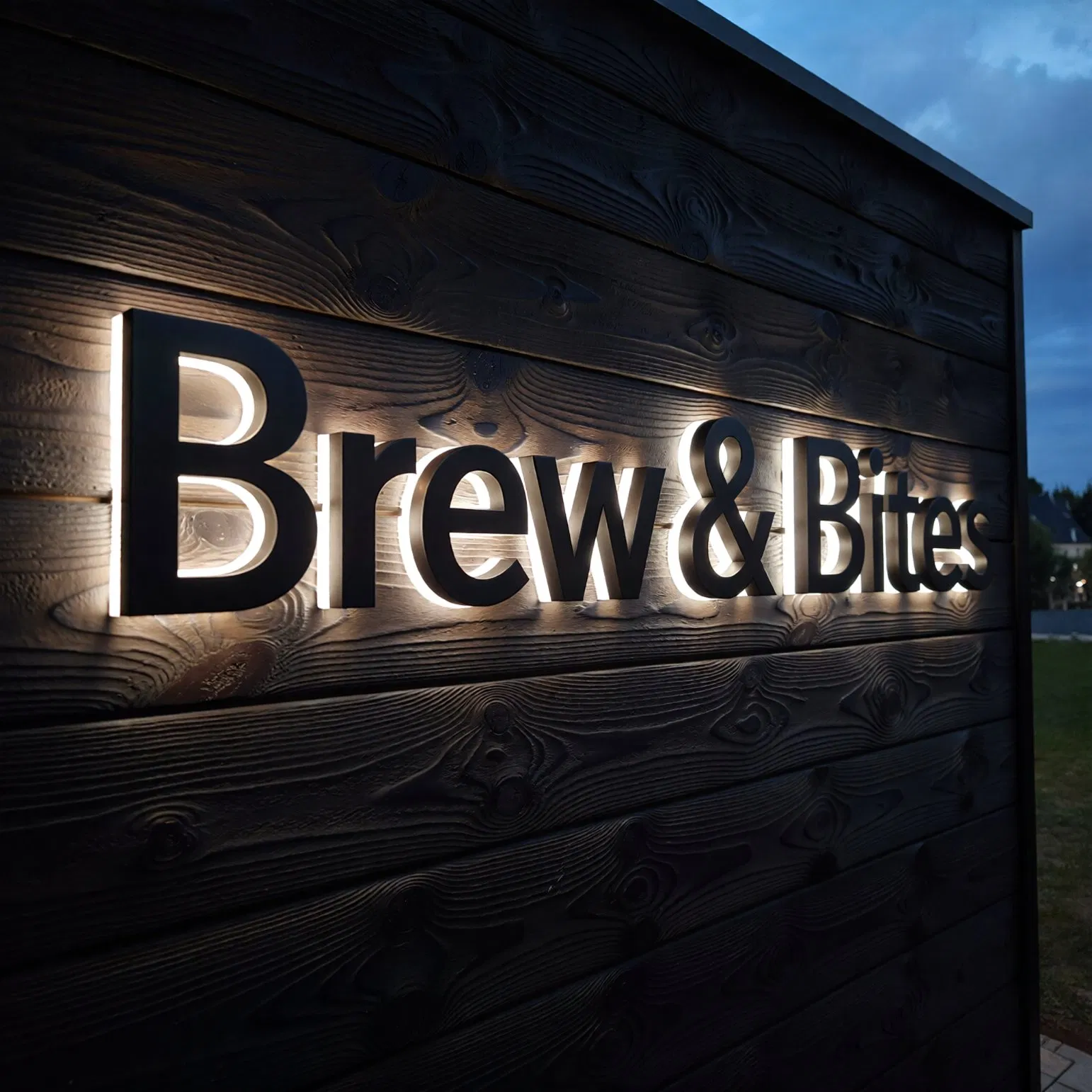 Warm Color Illuminated Signs for Memorable Advertising Experiences