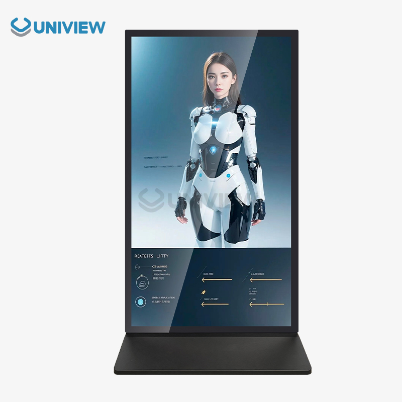 Uniview 75 85 Inch Indoor Floor Standing Kiosk Ultra-Thin Full-Screen Kiosk Ai Interactive 4K LCD Display Digital Signage