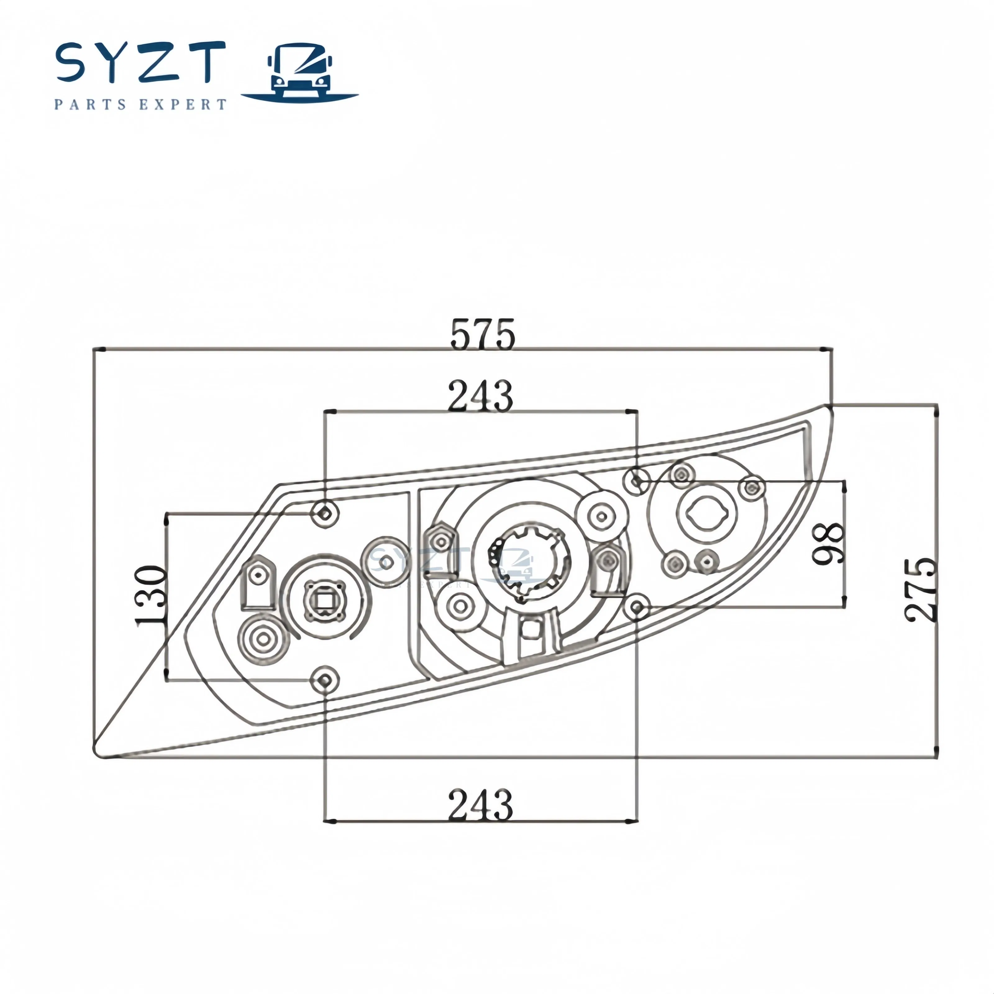 Сборочные комплекты передних фар автобуса Zhongtong OEM для моделей с левым рулем