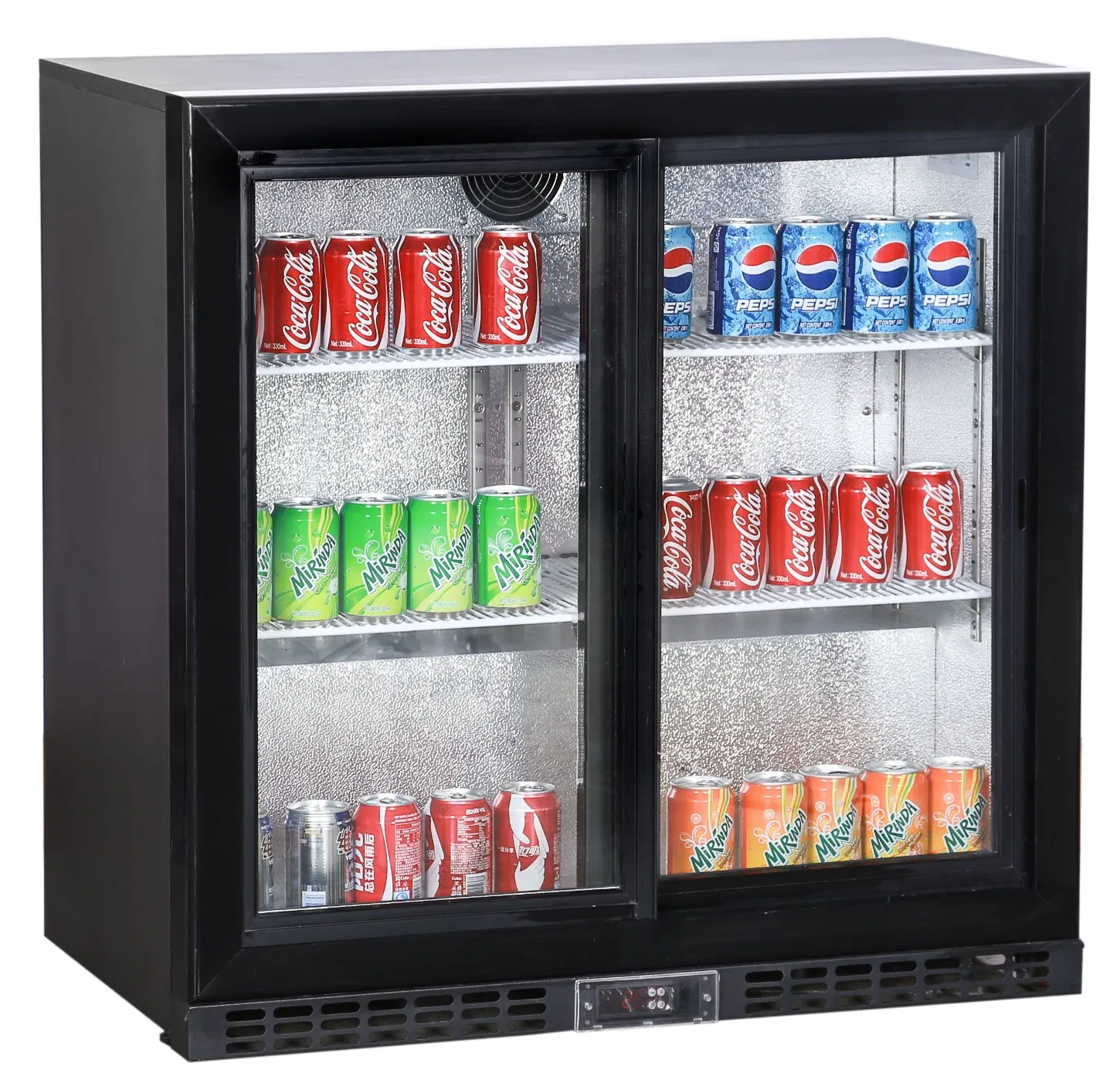 Hinged Door Service Backbar Fan Assisted Cooling & Glass Shelves