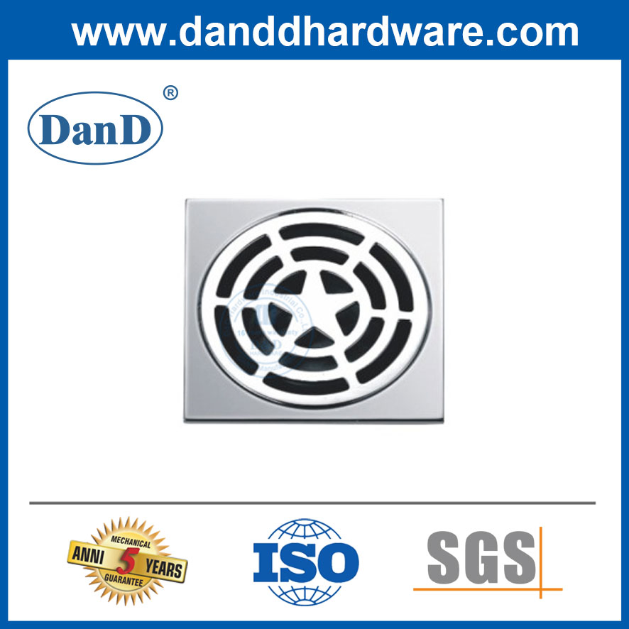 Square Shower Floor Flange Drain Hardware Supplier for Glass Door
