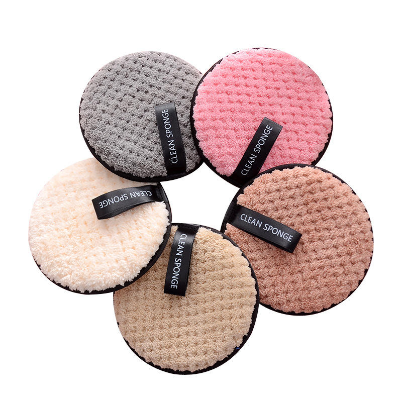 Eco-Friendly Women Face Cleaning Soft Microfiber Reusable Makeup Remover Cleansing Pads