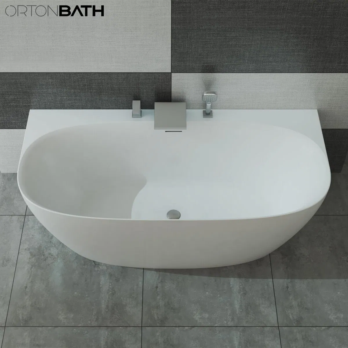 Акриловая овальная ванна Ortonbath с гидромассажем