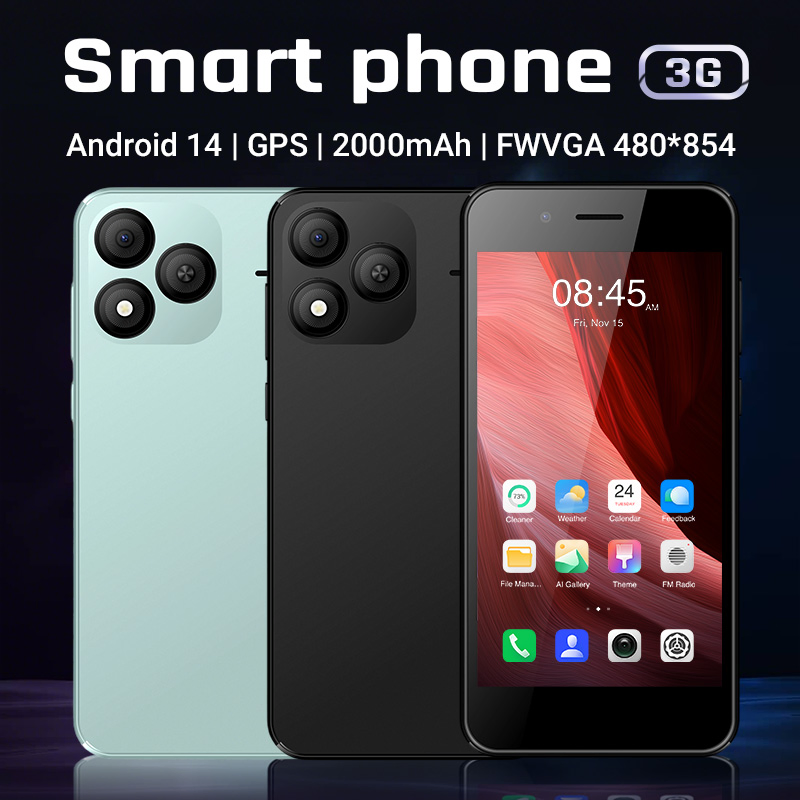 Смартфон 5 дюймов 3G, Android 13, 1+8 ГБ, 2000 мАч