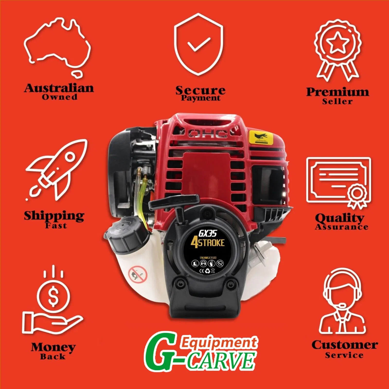 4 Stroke Engine Honda Gx35 Copy Motor Brushcutter Trimmer Cutter