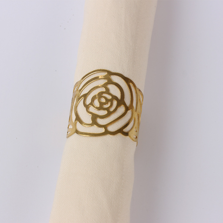 Wholesale High Quality Tableware Decoration Gold Silver Napkin Ring for Wedding