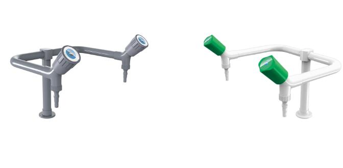 Лабораторный кран двухрычажный настольный