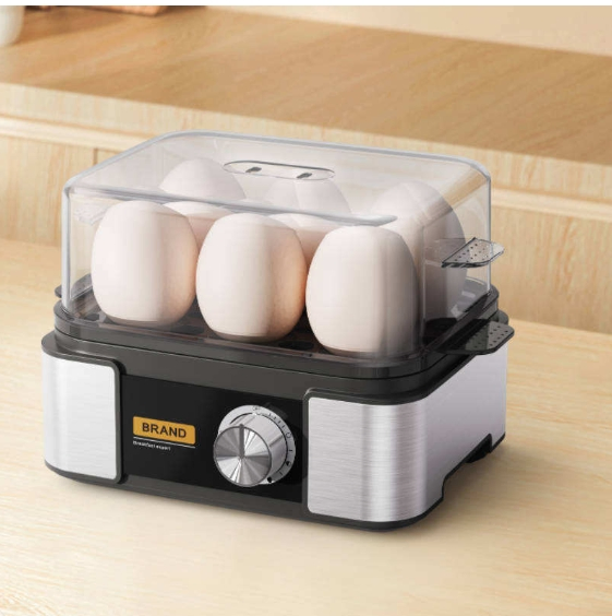 Electronic Egg Cooker (6-Egg) : Timer, Anti-Dry, Precise Doneness